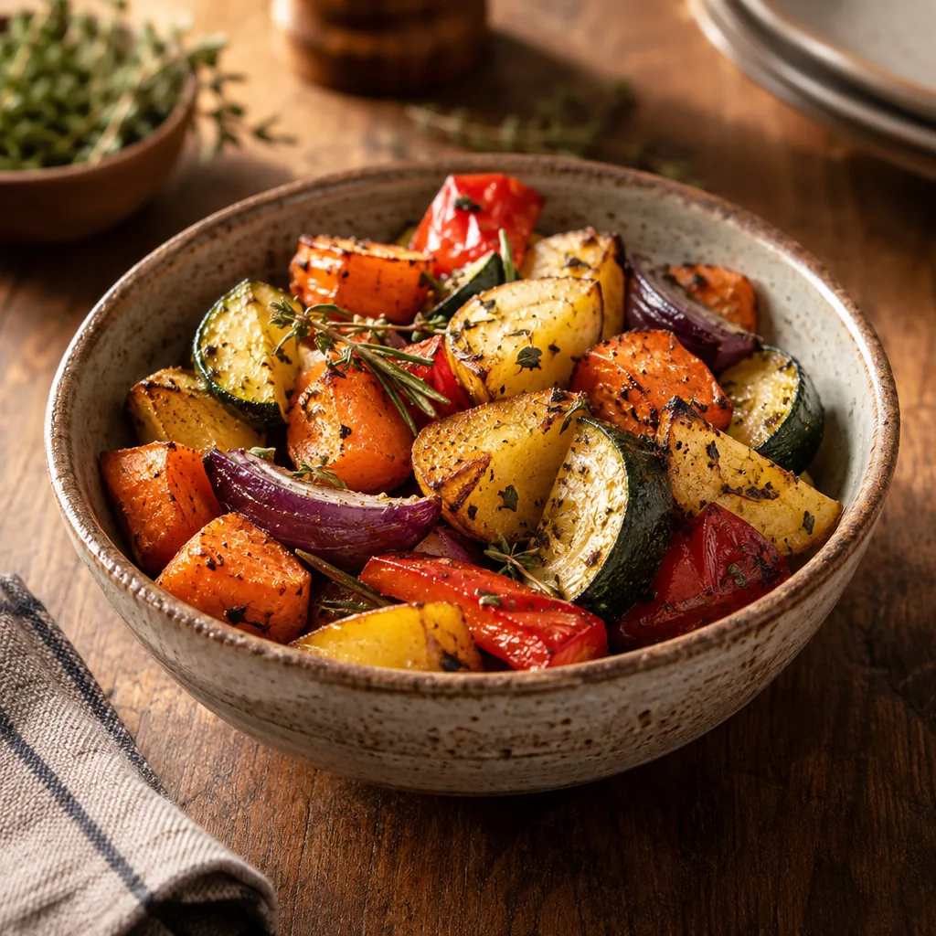 Illustration of side dishes in small serving bowls